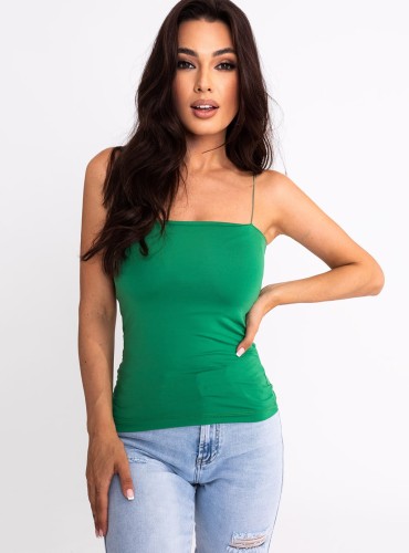 Moana- bluzka na cienkich ramiączkach z lycry- zielona