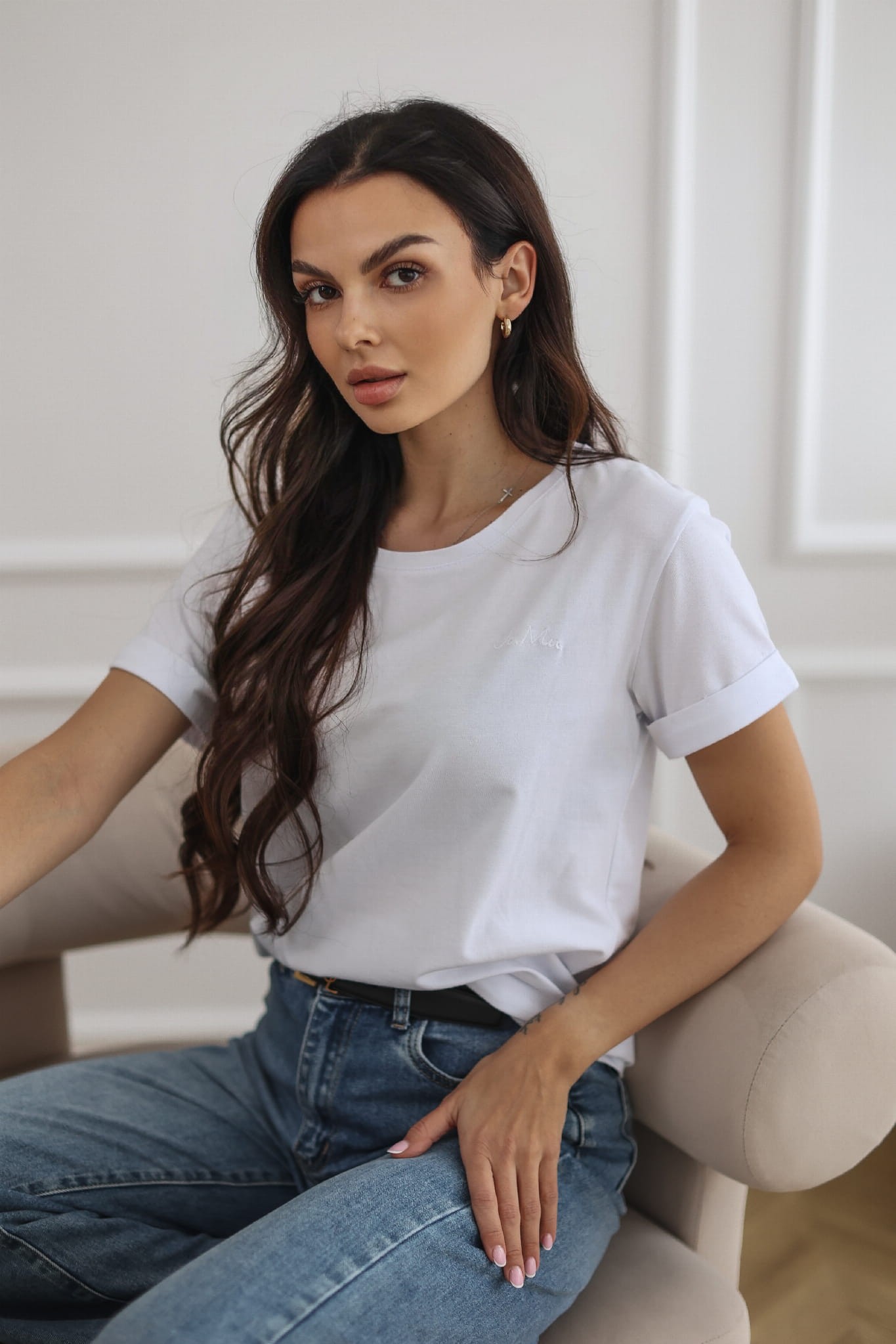SIMPLE - klasyczny, bawełniany t-shirt - biały 2