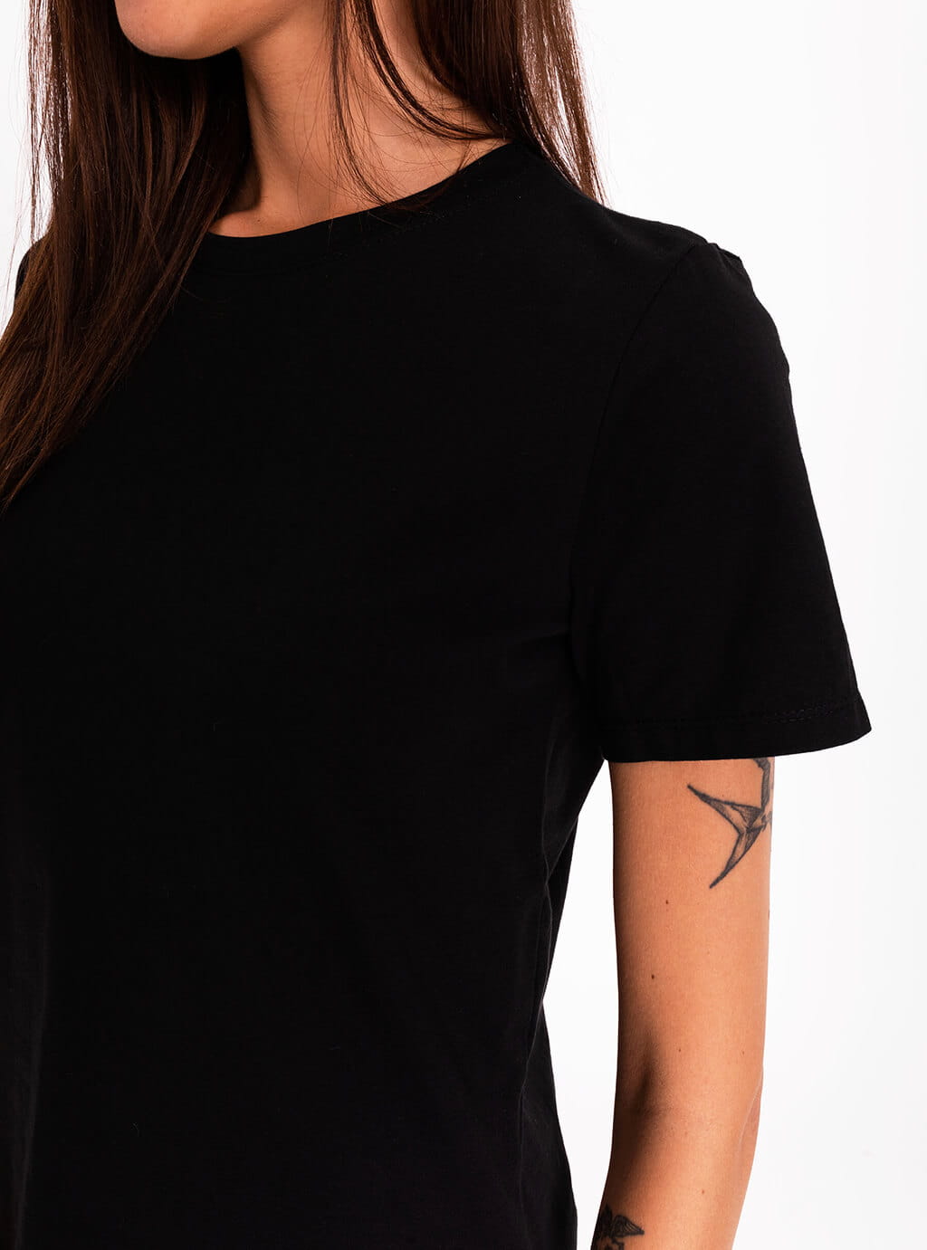 Nadia- klasyczny, bawełniany t-shirt - czarny 11