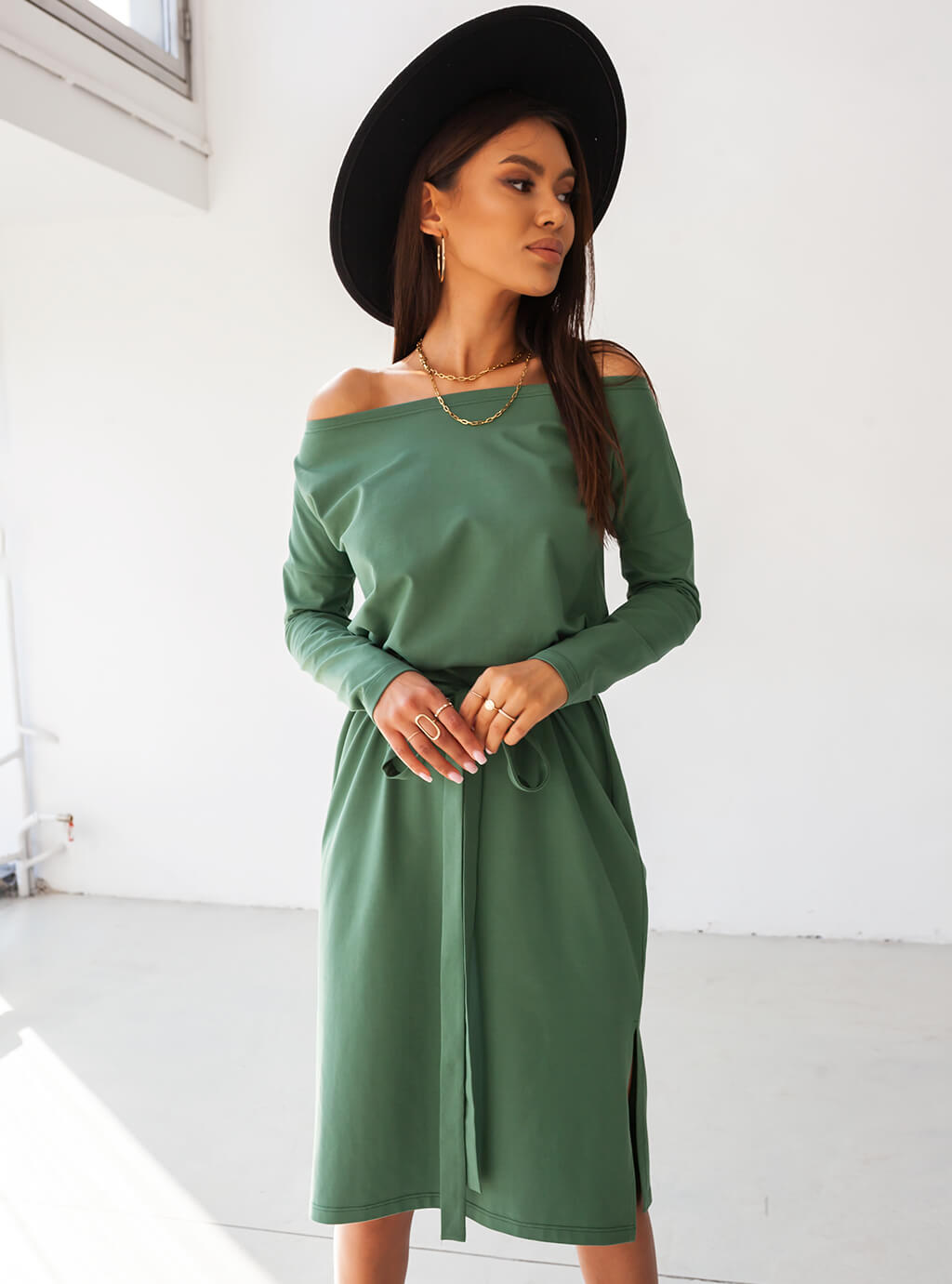 Sukienka Beti - khaki 2