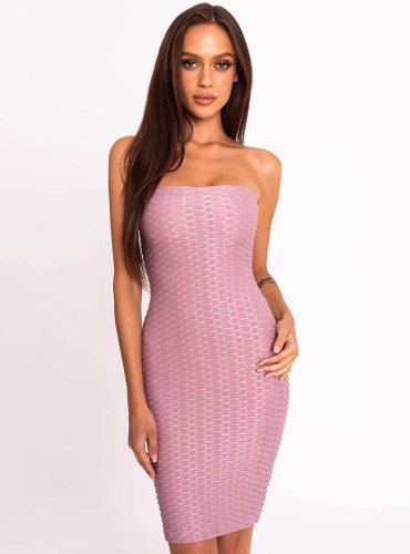 Irina - sukienka bez ramiączek typu bodycon - lila