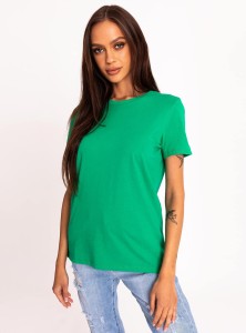 Nadia - klasyczny, bawełniany t-shirt - zielony