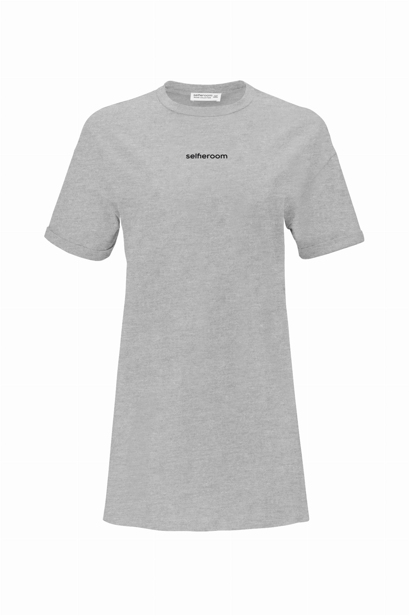 Laude- oversize’owy t-shirt z nadrukiem- szary 12