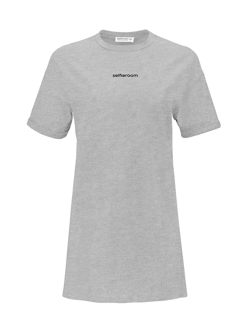 Laude- oversize’owy t-shirt z nadrukiem- szary 14