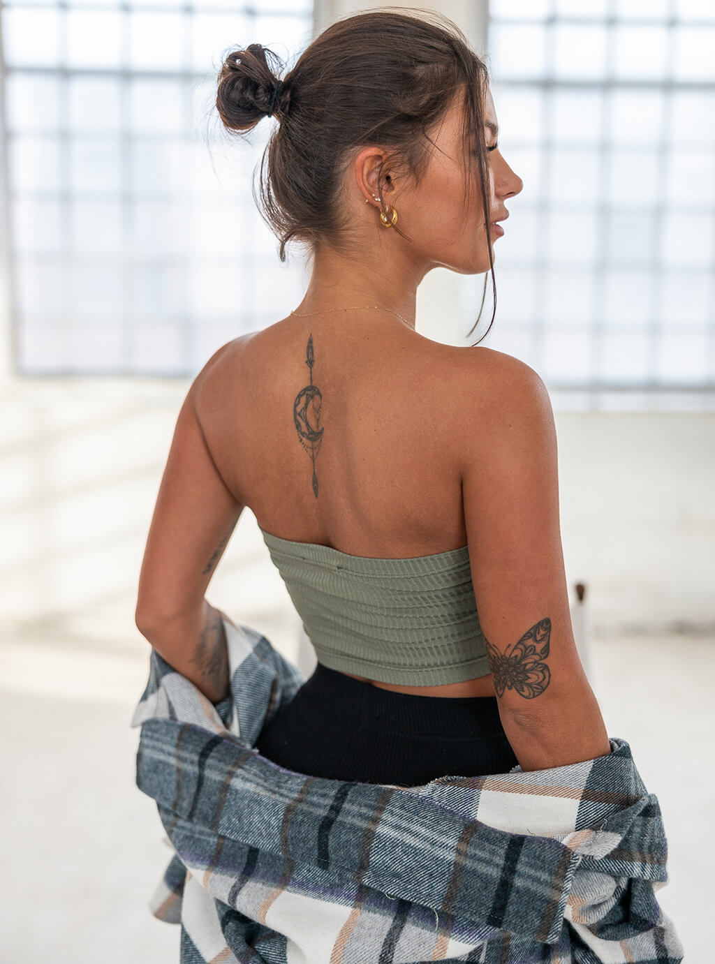 Mekala- top typu bandeau- khaki 6