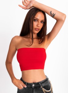 Mekala- top typu bandeau- czerwony