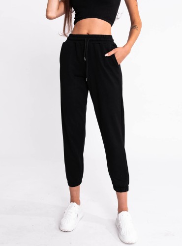 Aidan- bawełniane spodnie dresowe- czarne