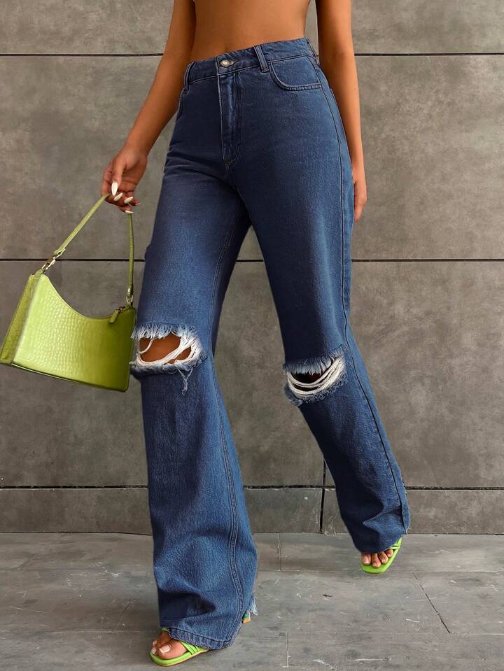 Spodnie jeansowe mom fit 441 -  ciemno niebieskie  5