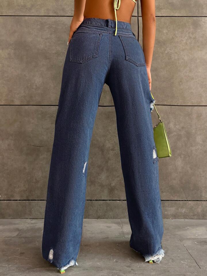 Spodnie jeansowe mom fit 441 -  ciemno niebieskie  6