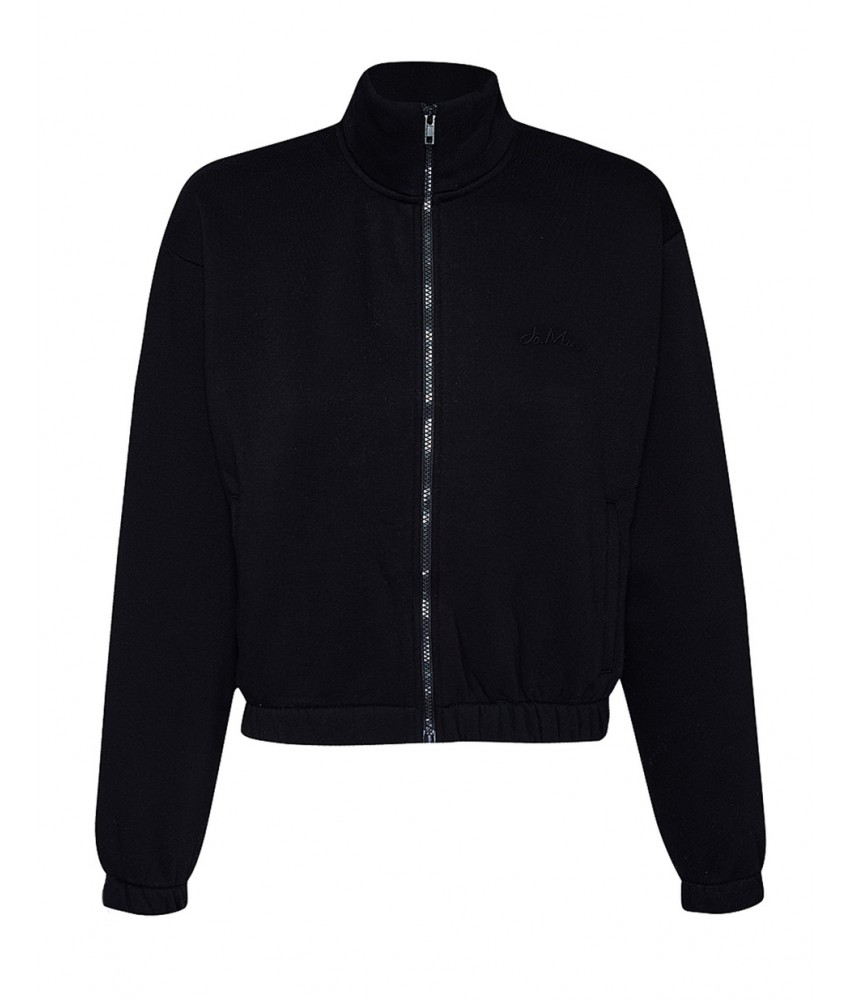 Bluza krótka ZIP z suwakiem i ze stójką kolor czarny 5