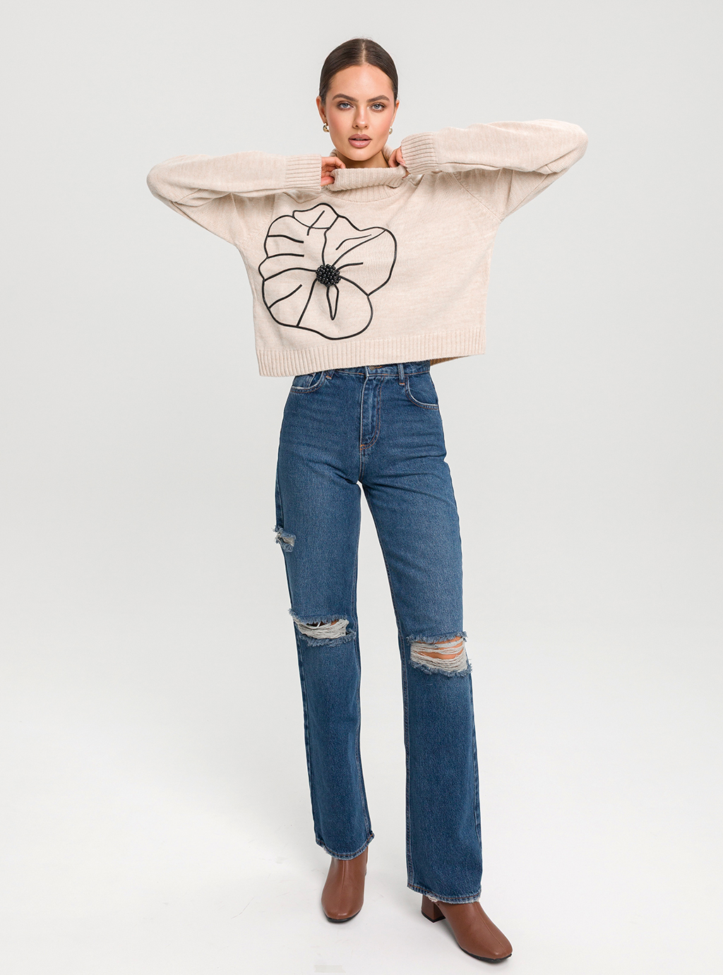 Spodnie jeansowe mom fit 441 -  ciemno niebieskie  3
