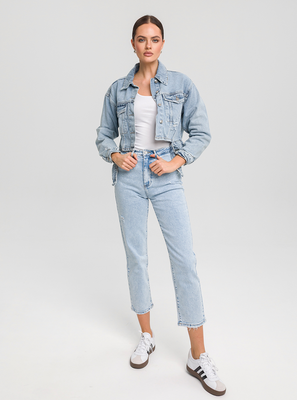 SOLEA - NIEBIESKIE SPODNIE MOM JEANS 4