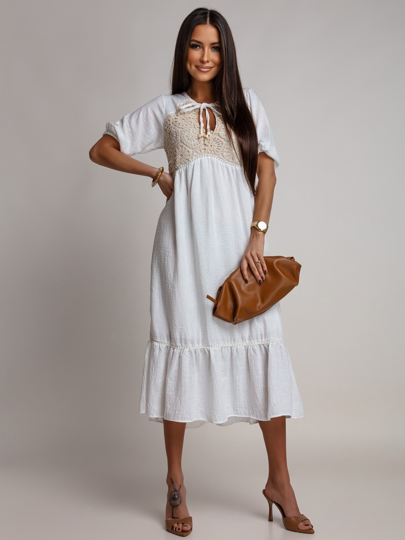 Sukienka Midi Boho Lace  2