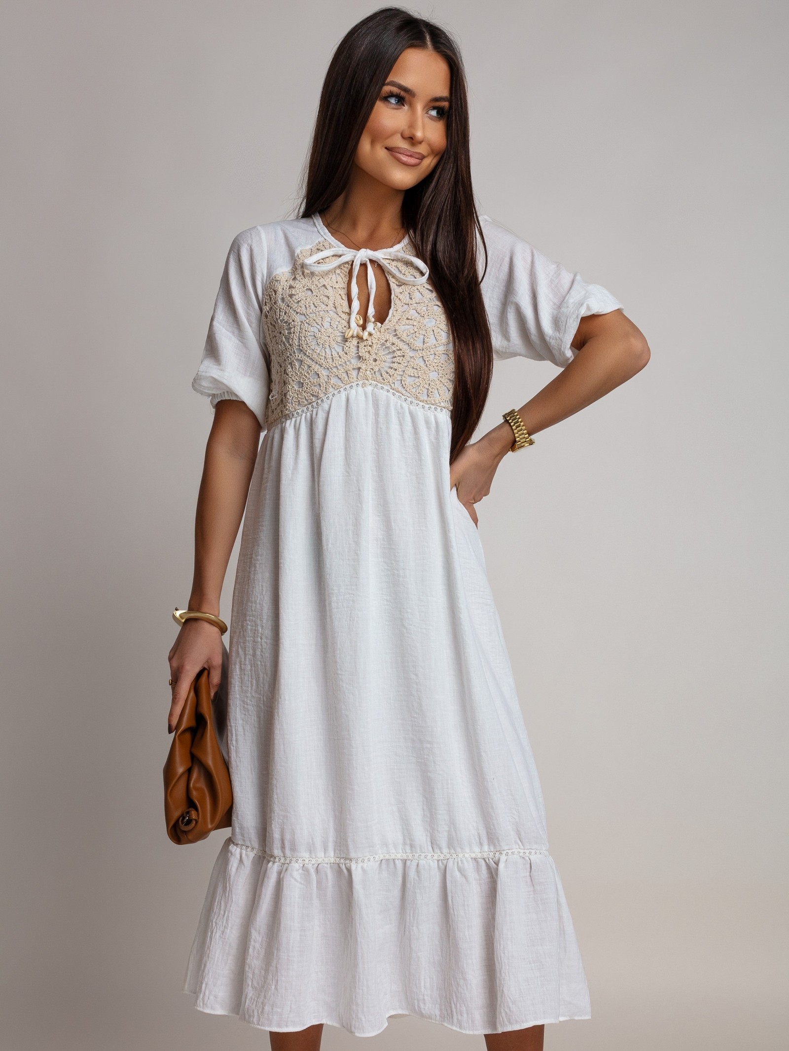 Sukienka Midi Boho Lace  3
