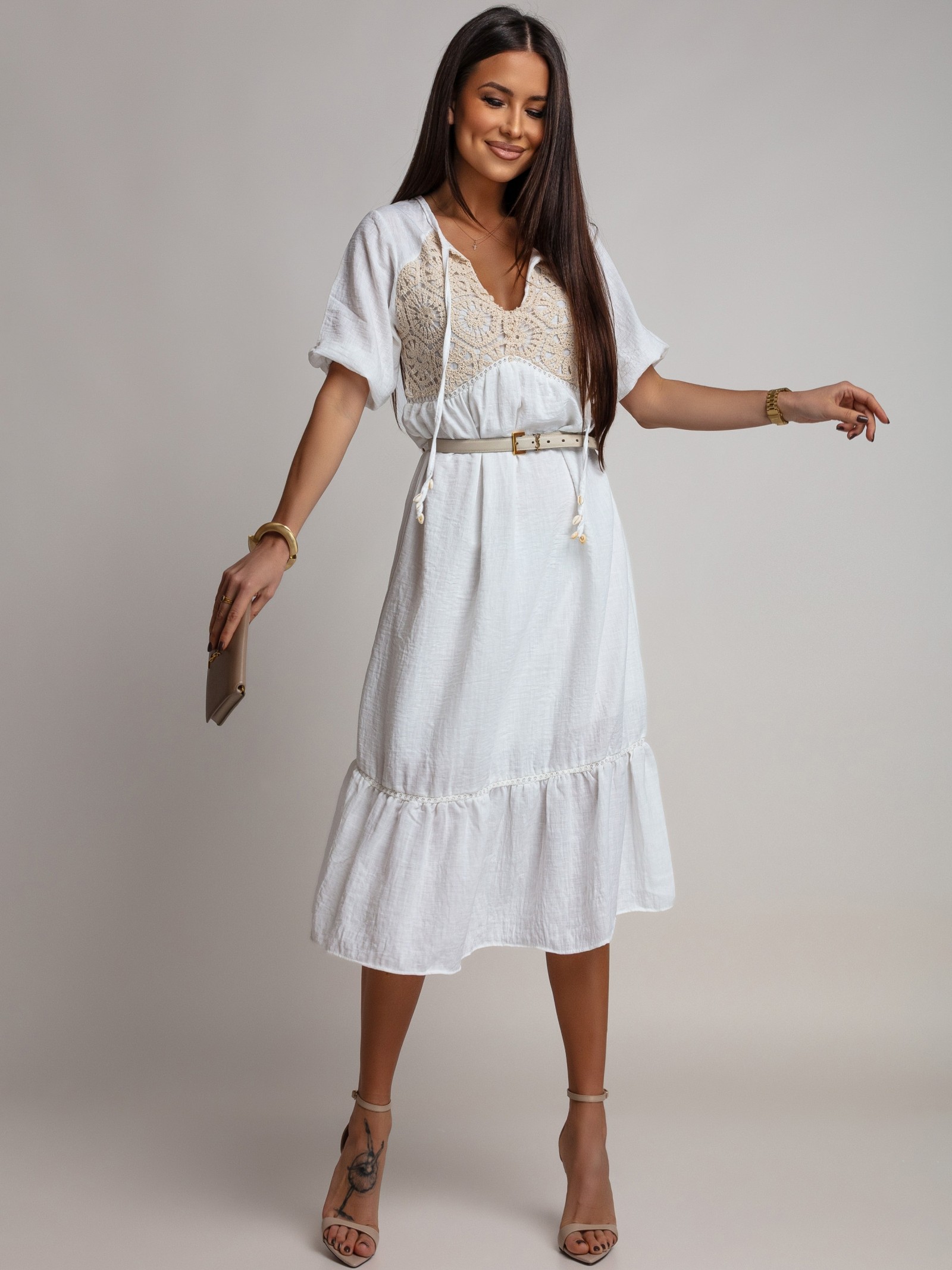 Sukienka Midi Boho Lace  5