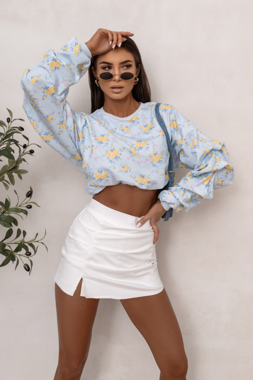 Bluza REMY print - Blue flowers 3