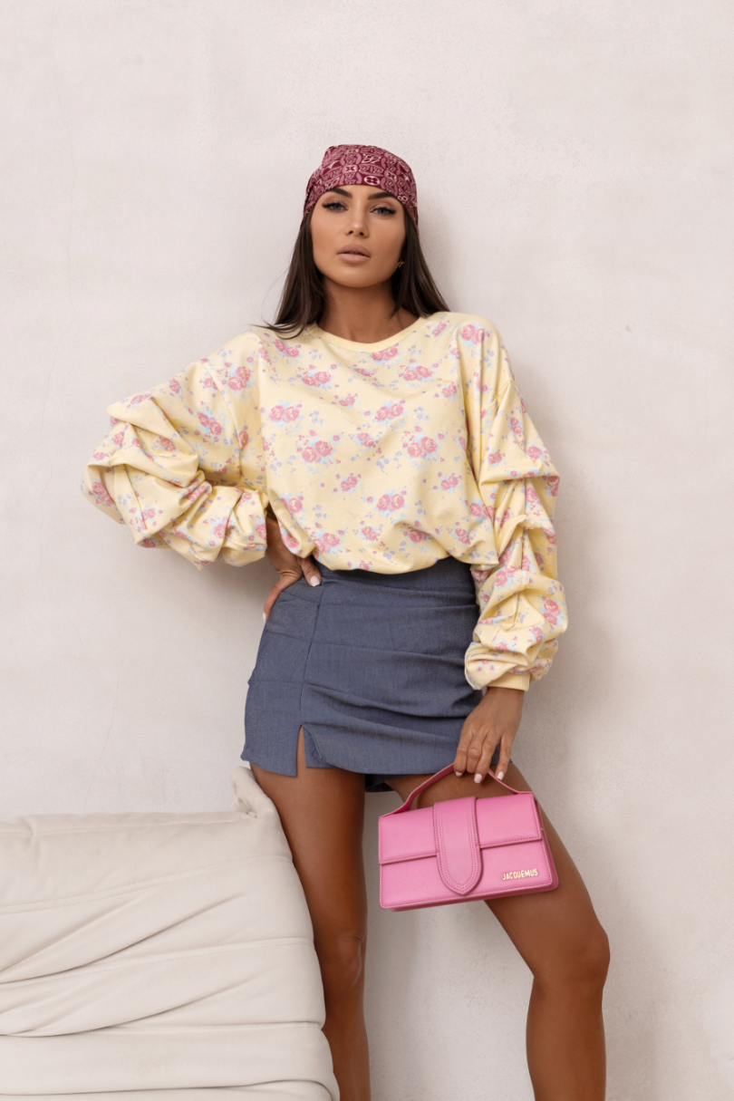 Bluza REMY print - Yellow flowers 3