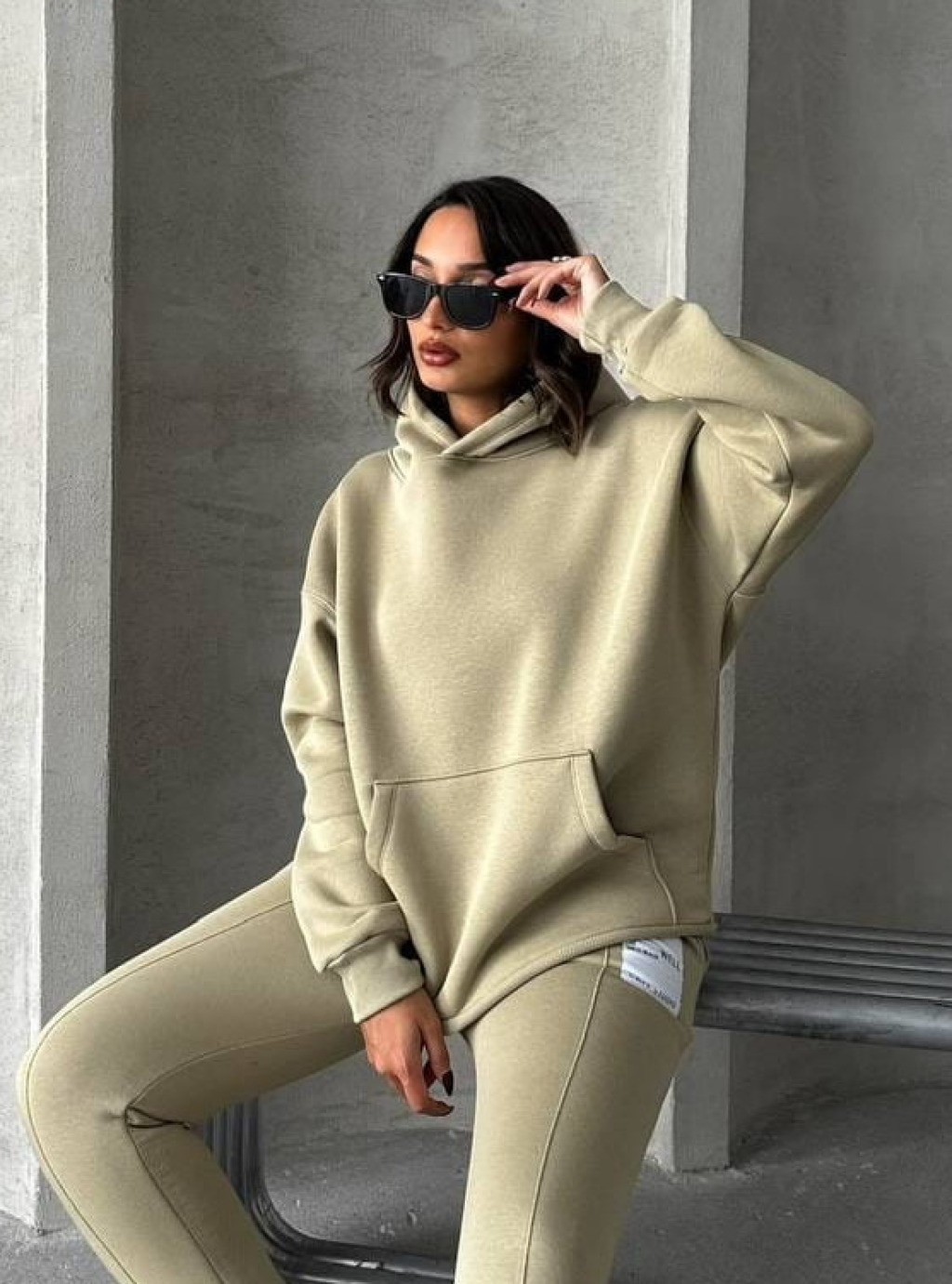 WELL - OVERSIZE BLUZA - OLIWKA