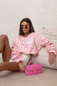 Bluza REMY print - Pink zebra