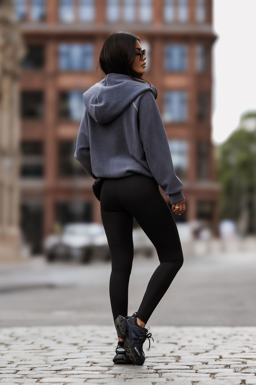 Bluza polarowa LOOM - Grafit + beż 3