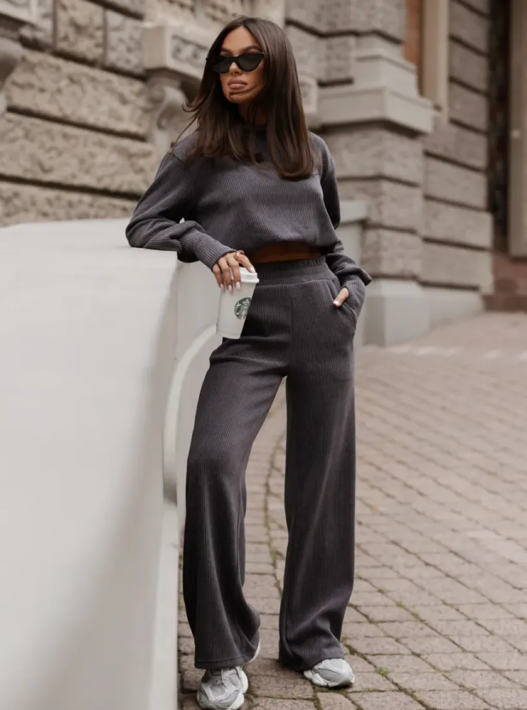 Komplet HOPE sztruks - Grafit