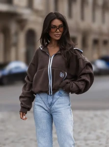 Bluza polarowa SNUG - Brąz