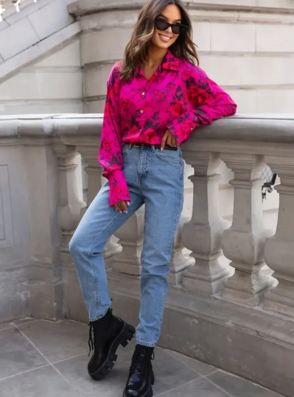 Koszula Satynowa MADDIE - Floral 2