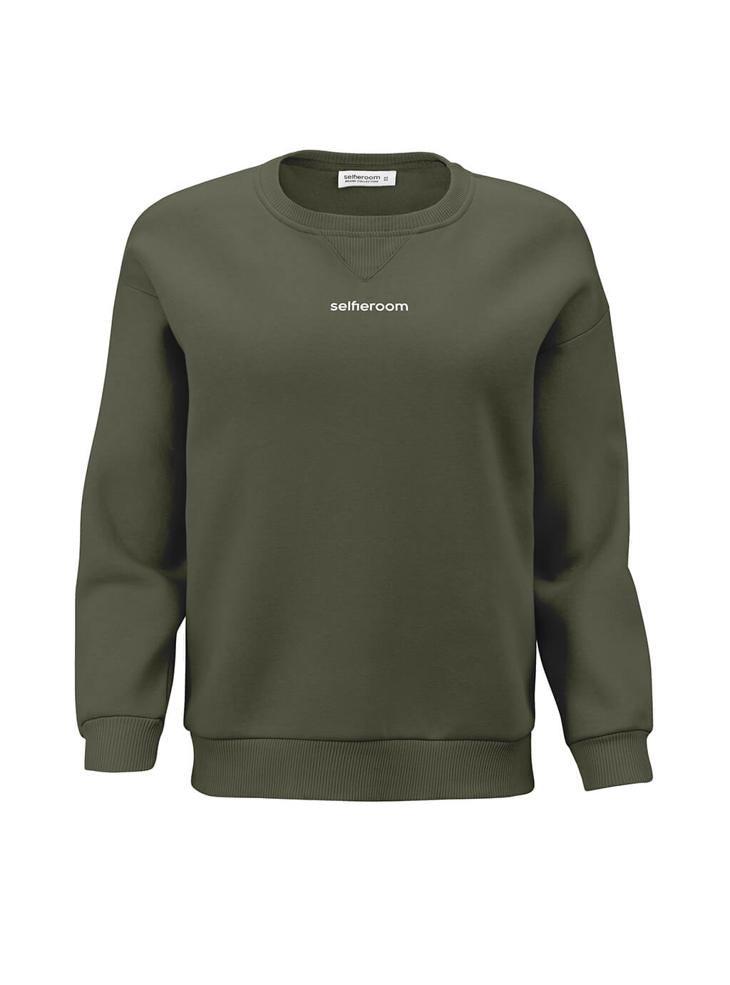 Alvira- klasyczna, delikatnie oversize’owa bluza z nadrukiem- khaki 14
