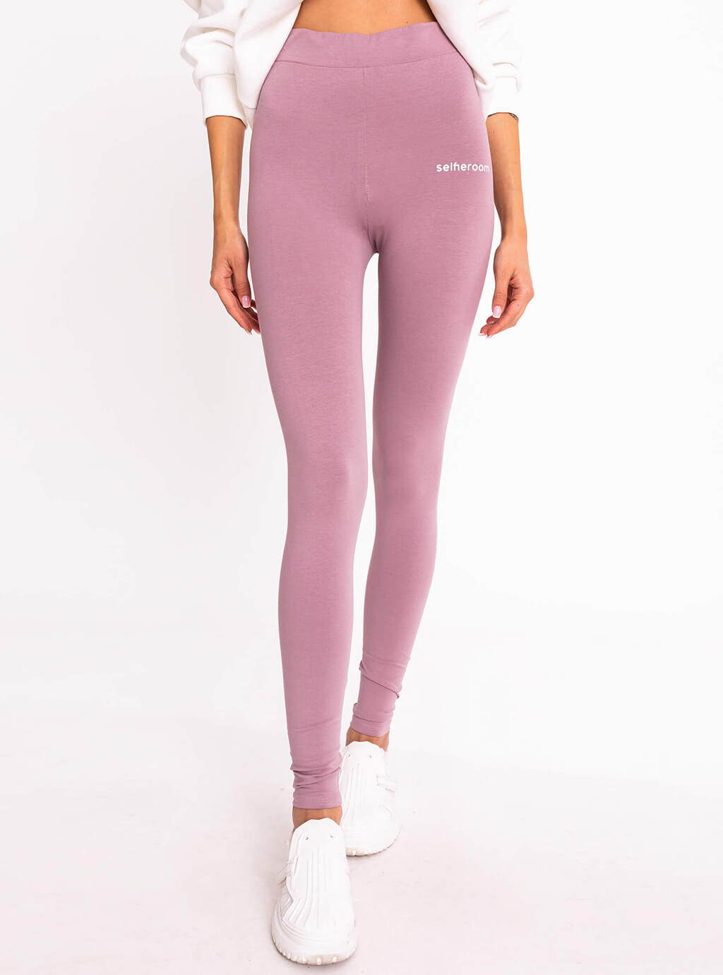Anteia- dopasowane legginsy z nadrukiem- lila 3