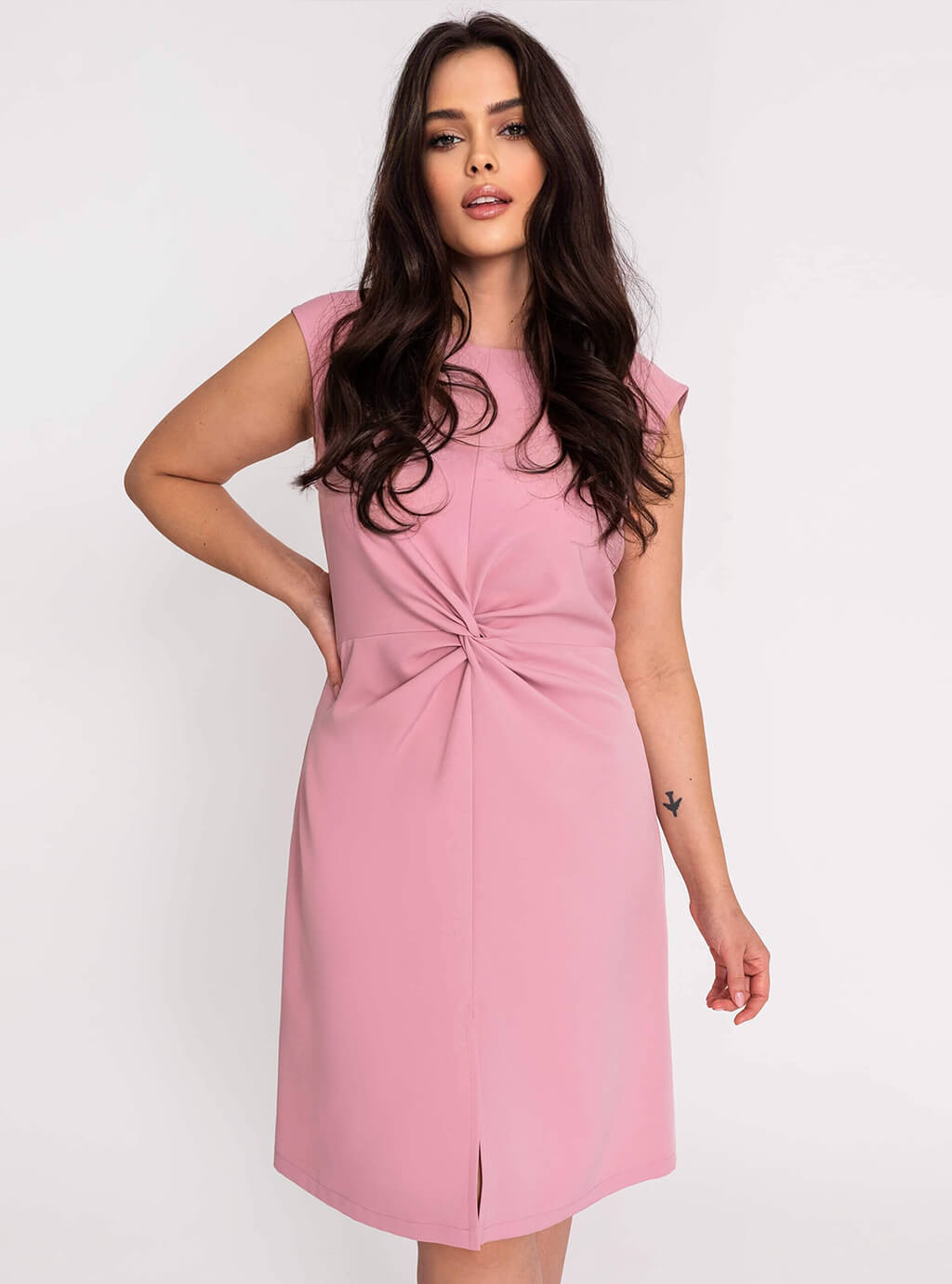 Rosalie - sukienka - pudrowy róż - UWAGA rozmiarówka zaniżona