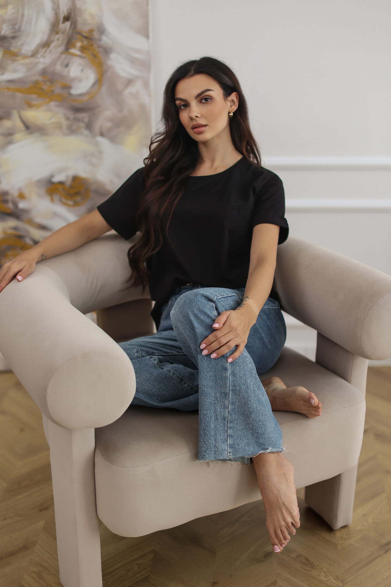 SIMPLE - klasyczny, bawełniany t-shirt - czarny 2