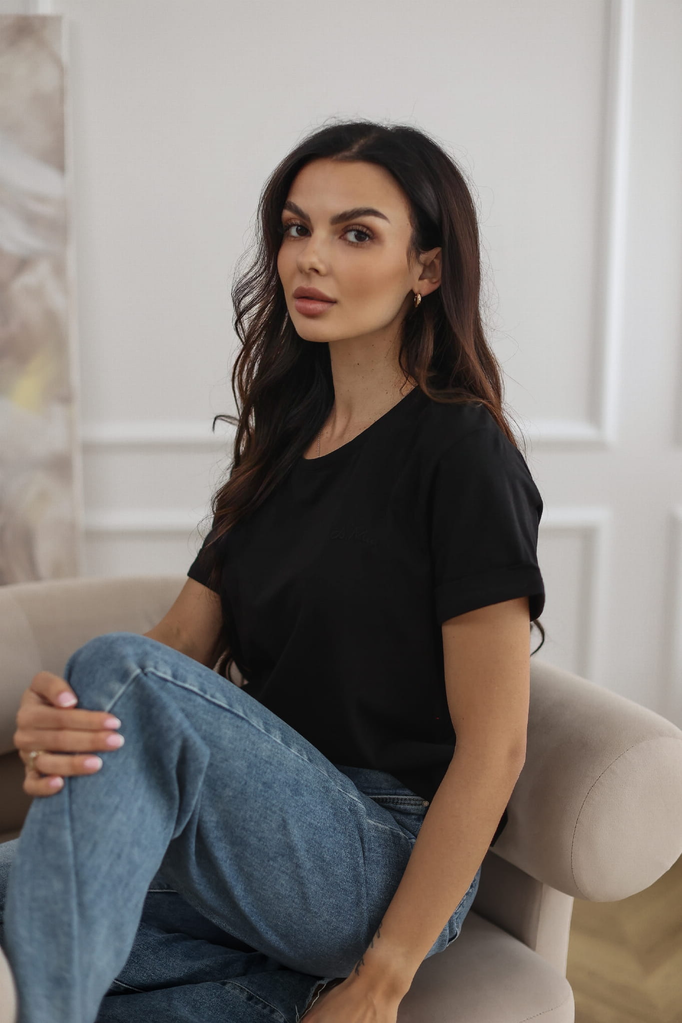 SIMPLE - klasyczny, bawełniany t-shirt - czarny 3