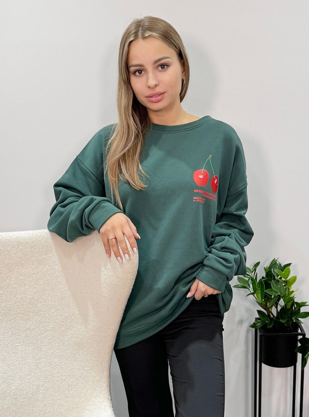 BLUZA CIAO MILANO CHERRY ZIELONA ONE SIZE 7