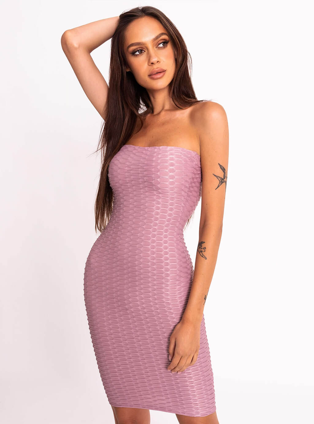 Irina - sukienka bez ramiączek typu bodycon - lila 11