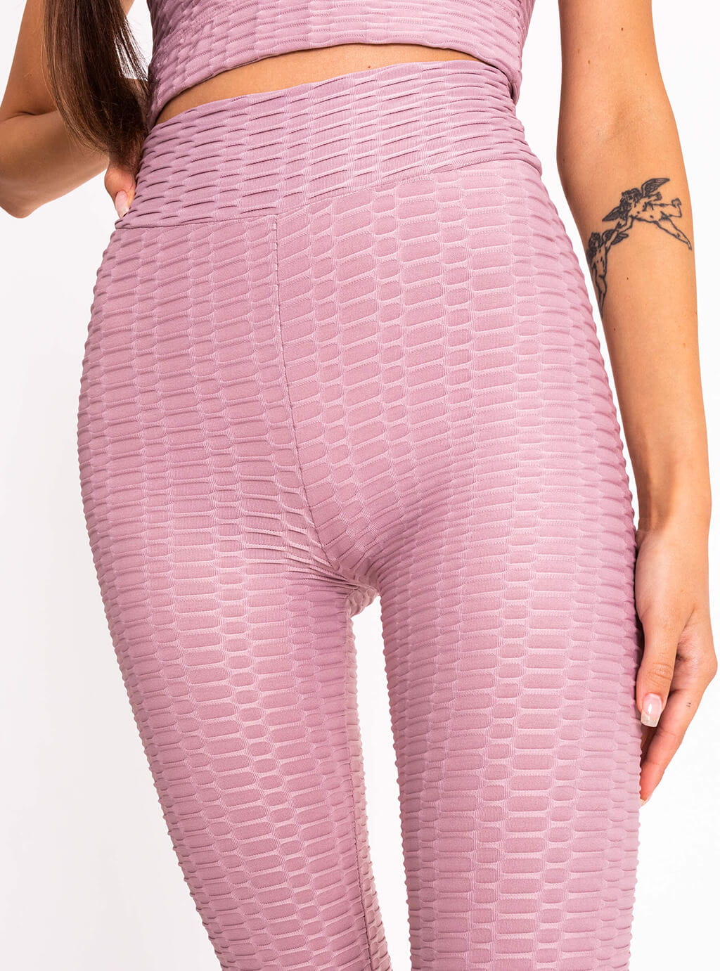 Rasha- dopasowane legginsy z przeszyciami podkreślającymi sylwetkę- lila  4