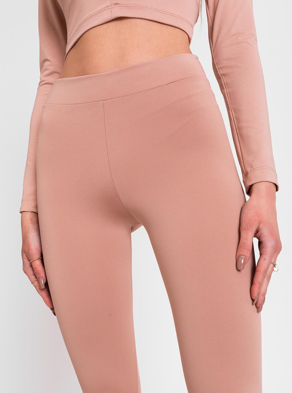 Kella- elastyczne legginsy z lycry- beż 12