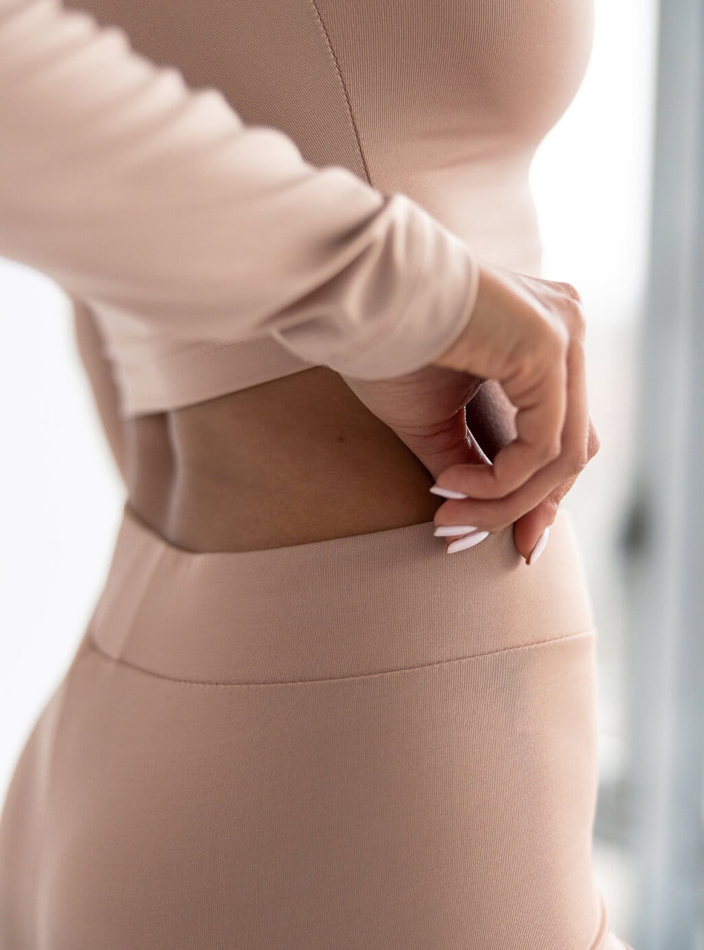 Kella- elastyczne legginsy z lycry- beż 6