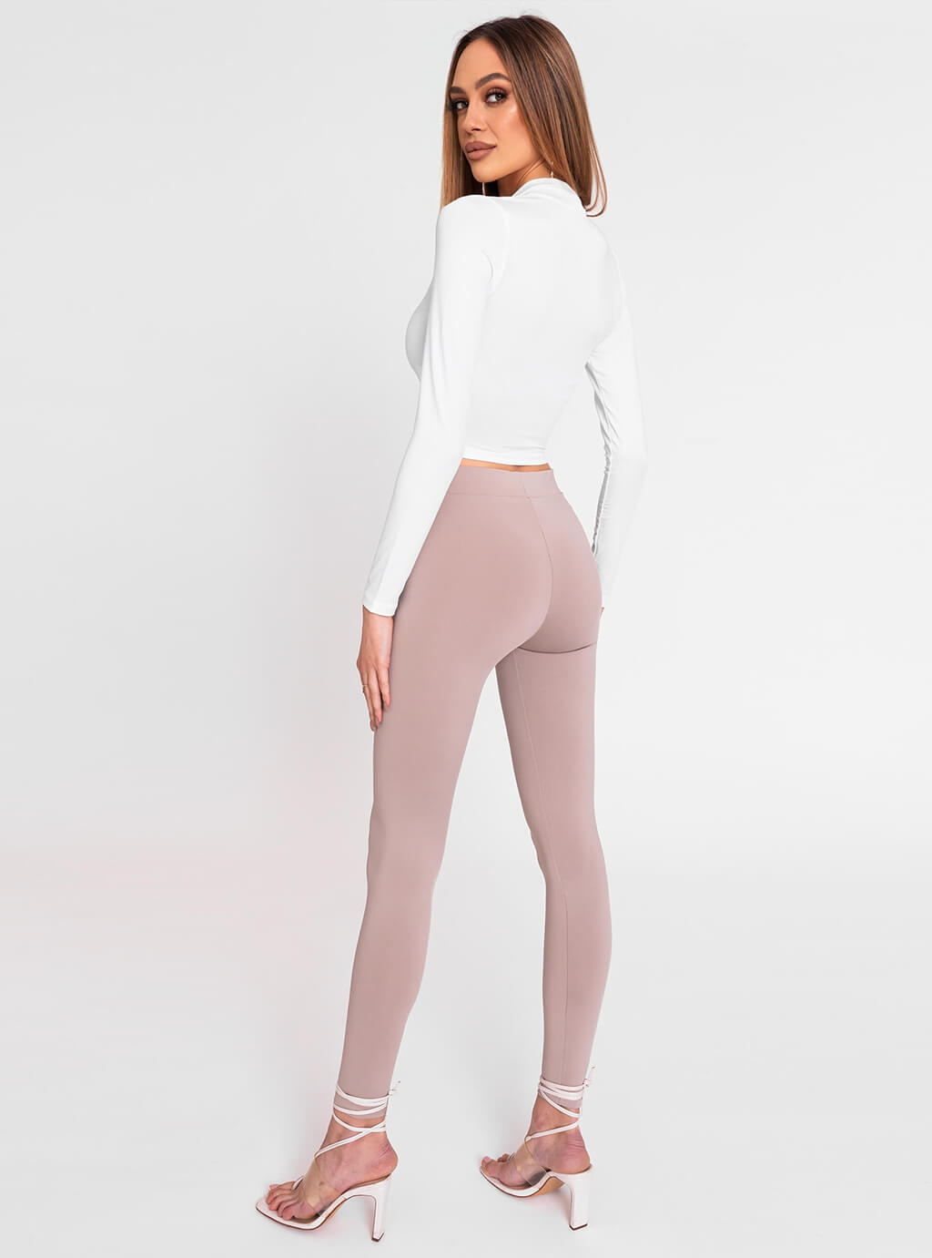 Kella- elastyczne legginsy z lycry- szare 12