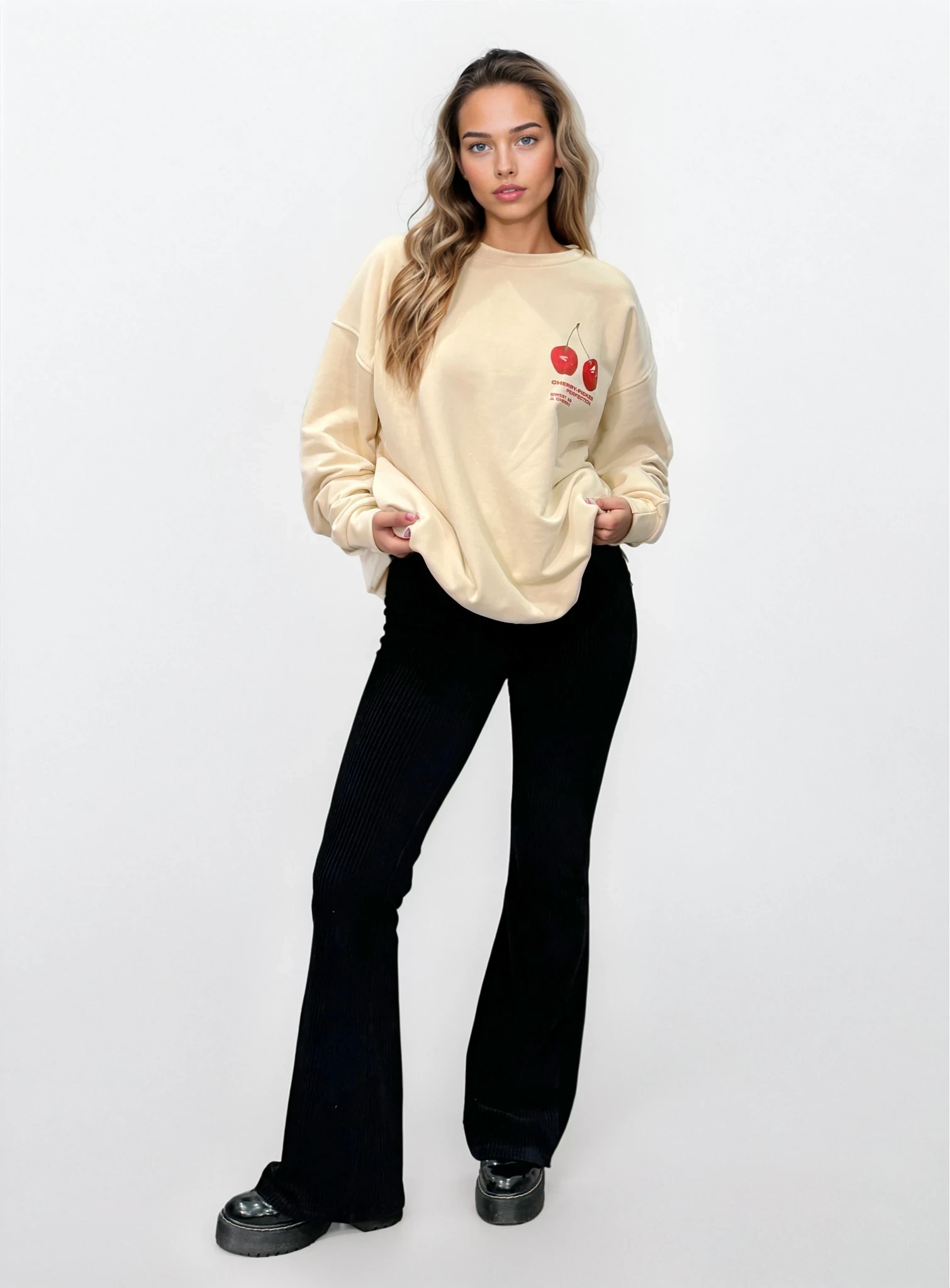 BLUZA CIAO MILANO CHERRY BEŻOWA ONE SIZE