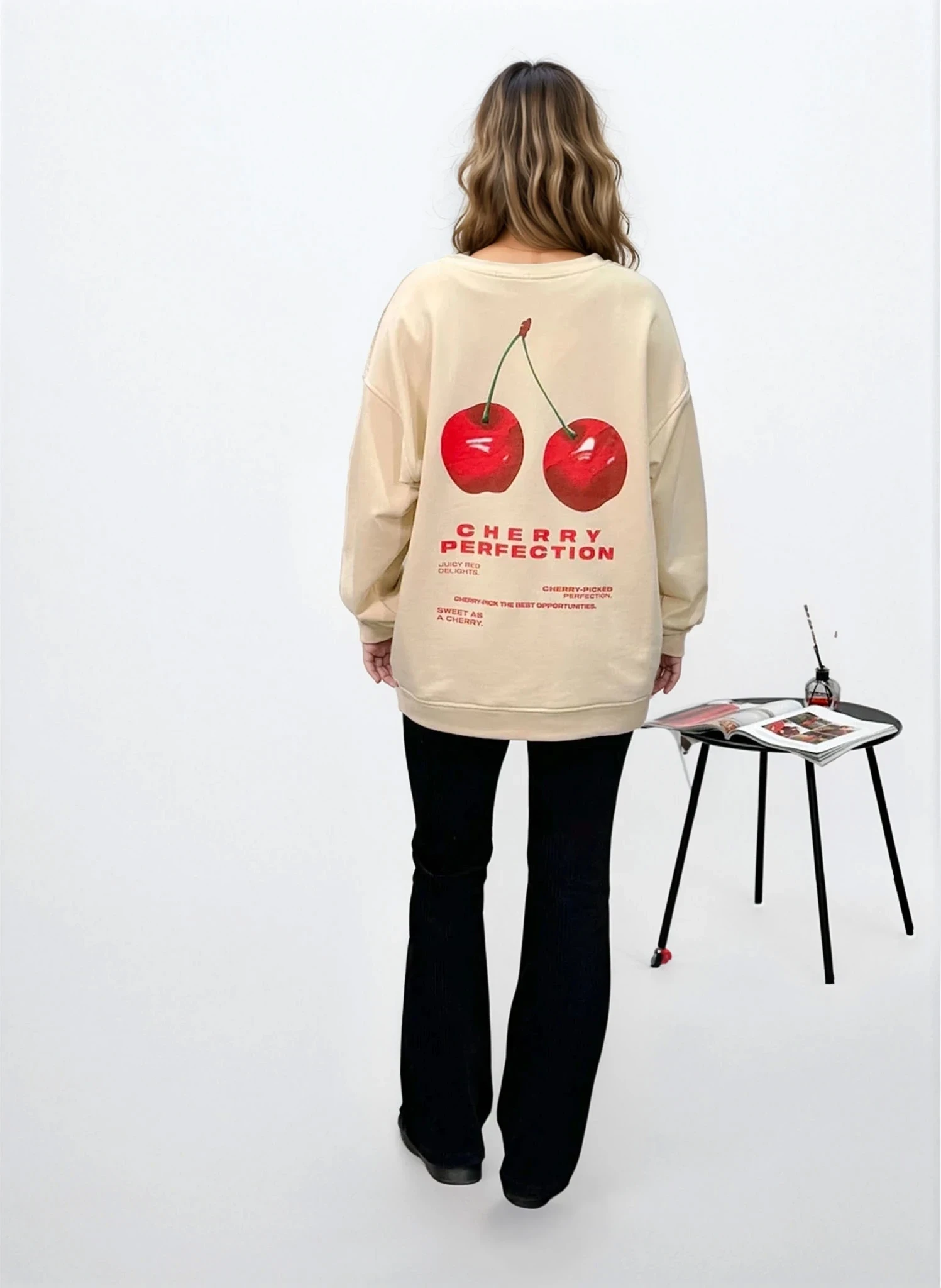 BLUZA CIAO MILANO CHERRY BEŻOWA ONE SIZE 2