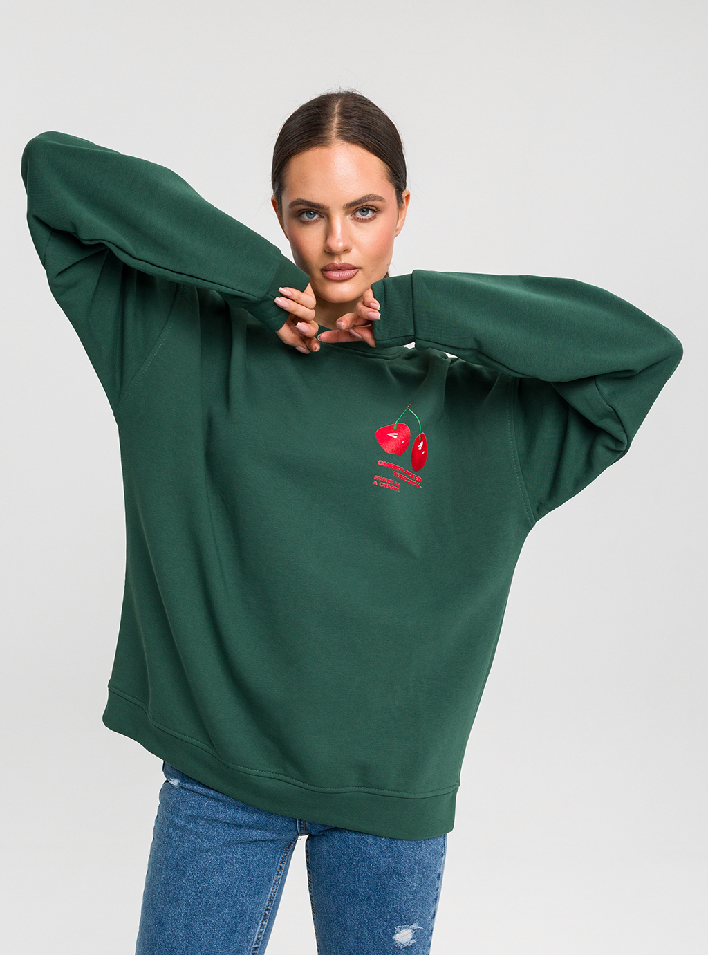 BLUZA CIAO MILANO CHERRY ZIELONA ONE SIZE