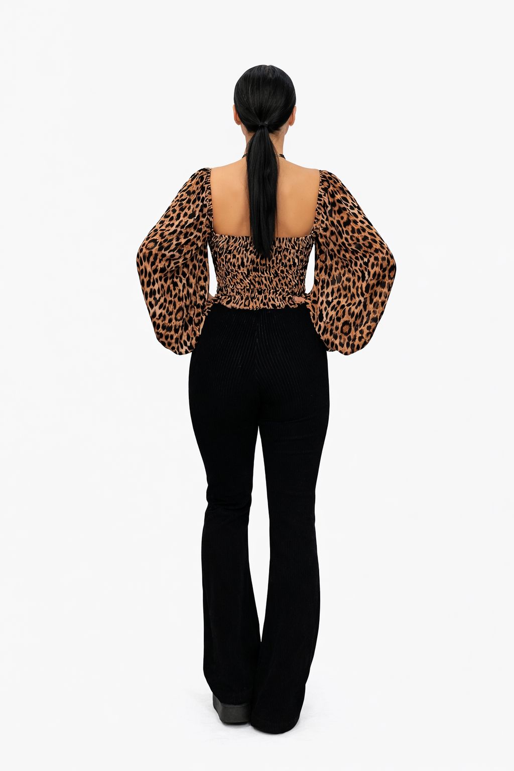 ELLSSE - bluzka z długim rękawem we wzór panterki - uniwersalna 3