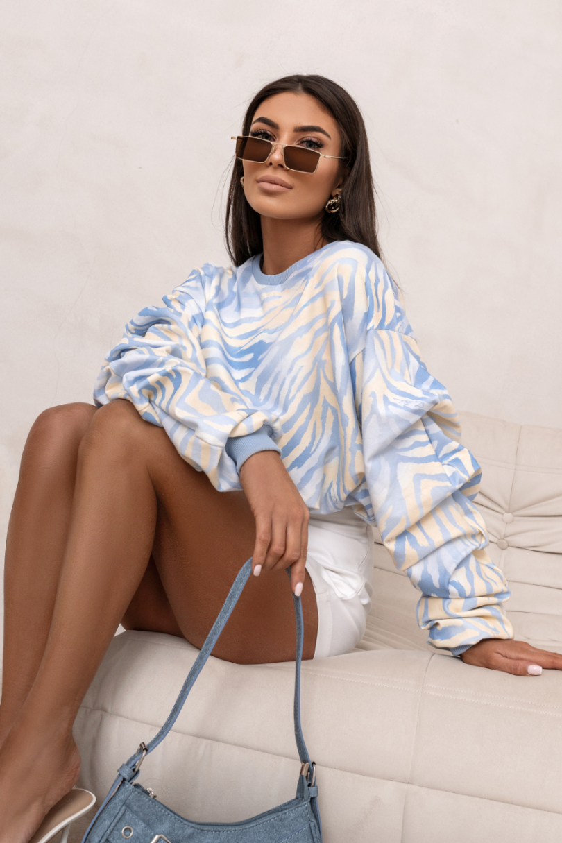 Bluza REMY print - Blue zebra 2