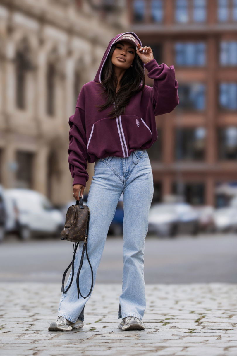 Bluza polarowa SNUG - Śliwka 2